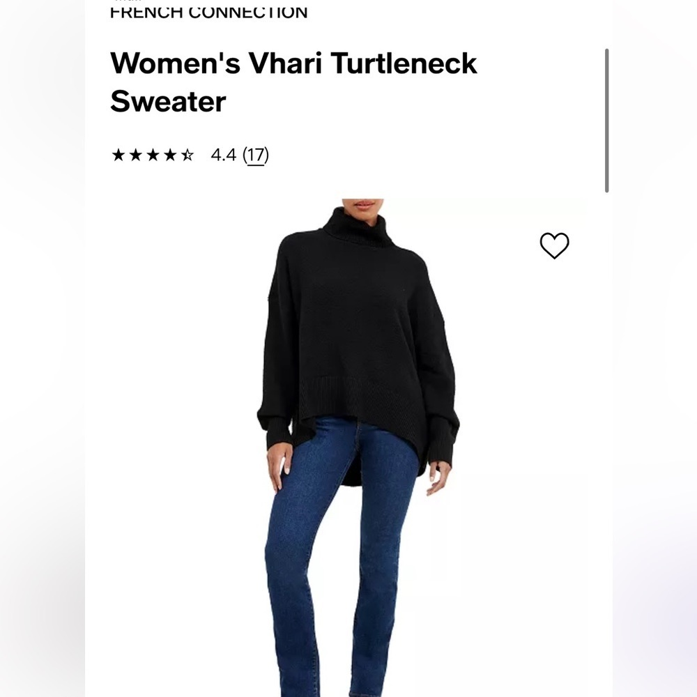 NWT French connection Women's Vhari Turtleneck Sweater